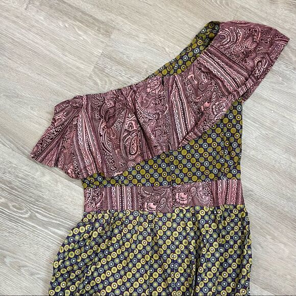 Hand made Patch Work One Shoulder Maxi Dress - Picture 2 of 5